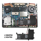 Lenovo L16M4PB0 replacement Li-ion laptop battery 15.36V 55Wh installation inside Lenovo Legion gaming notebook