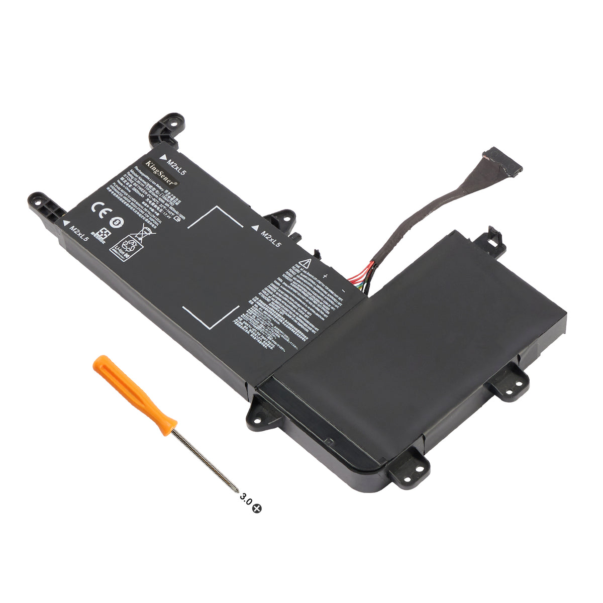 Lenovo L16M4PB0 replacement Li-ion laptop battery 15.36V 55Wh 3605mAh PH3 screwdriver for installation
