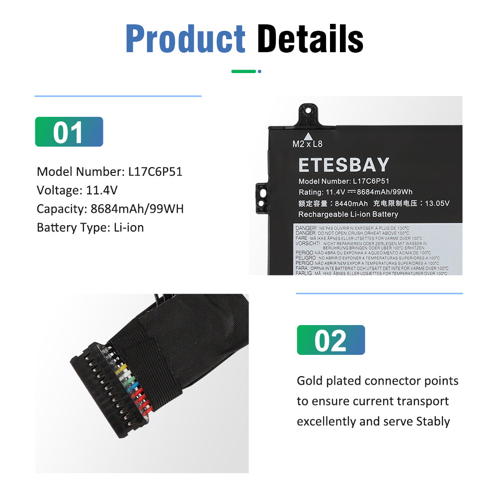 Lenovo-L17C6P51-8684mAh-Laptop-Battery