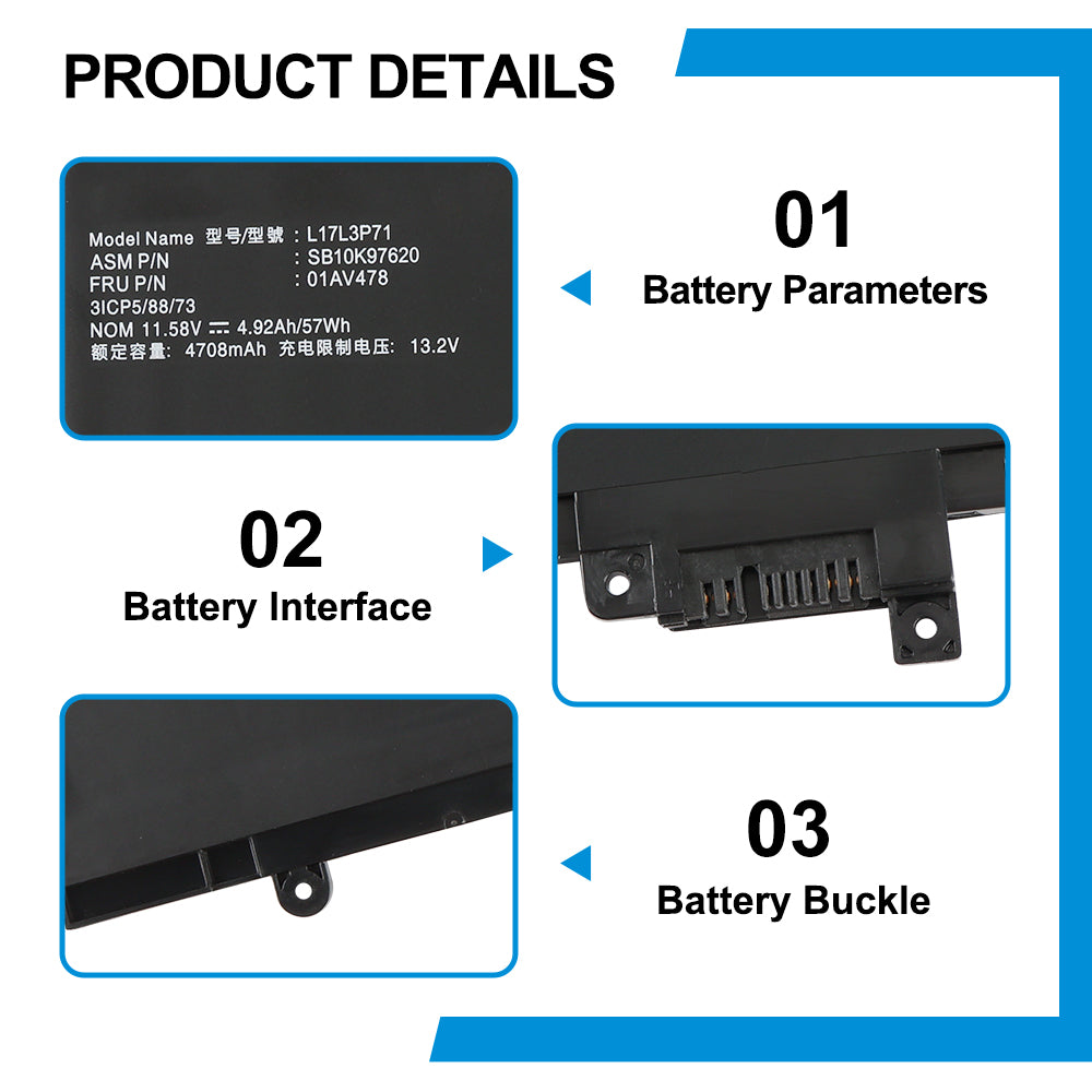 Lenovo-L17L3P71-11.58V-57Wh-Laptop-Battery