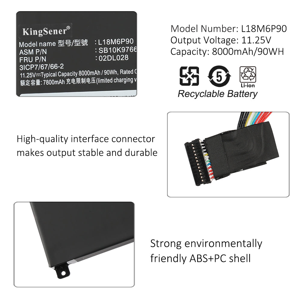 Kingsener-L18M6P90-Laptop-Battery-8000mAh