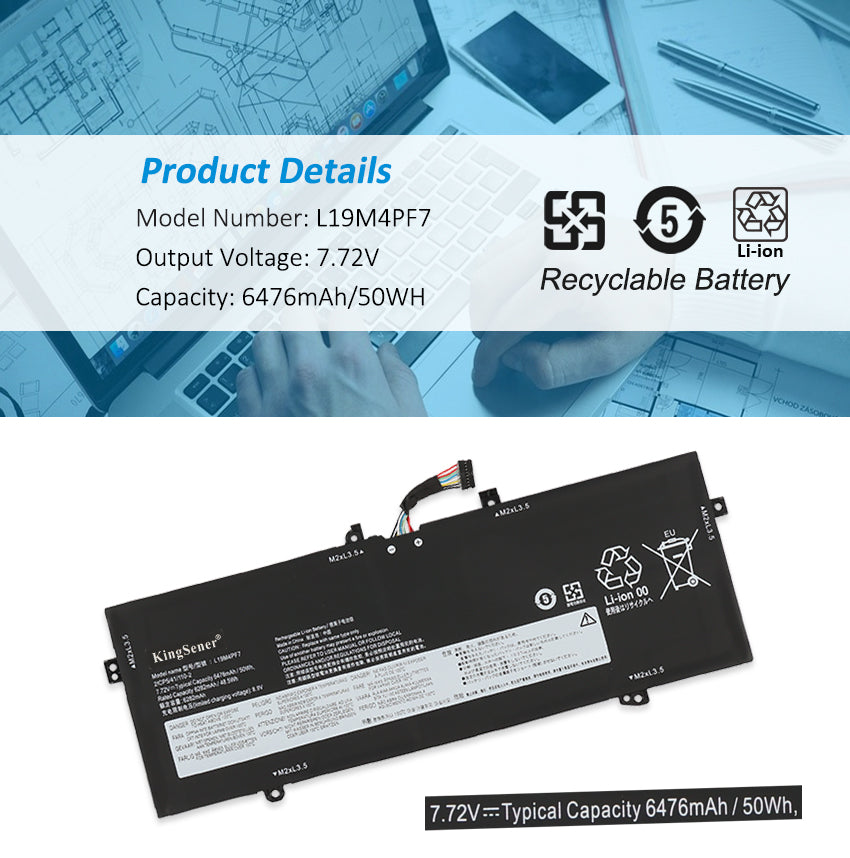 Lenovo-L19M4PF7-7.72V-50WH-Laptop-Battery