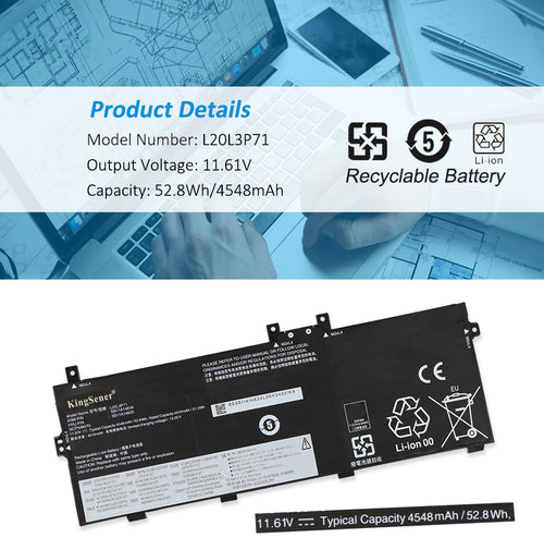 Lenovo-L20L3P71-11.61V-52.8Wh-Laptop-Battery