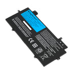 L20D4P71 Replacement Laptop Battery for Lenovo, 15.44V, front view of slim black internal battery with connector wires.