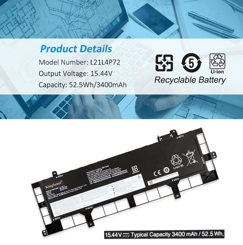 Lenovo-L21L4P72-15.44V-52.5Wh-Laptop-Battery