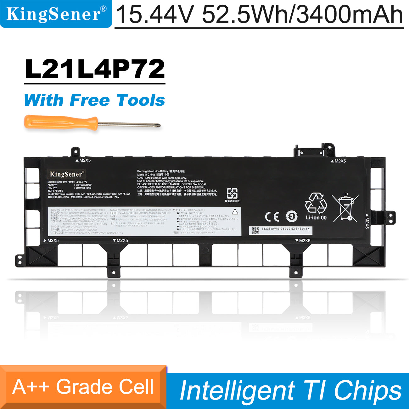 Lenovo-L21L4P72-15.44V-52.5Wh-Laptop-Battery