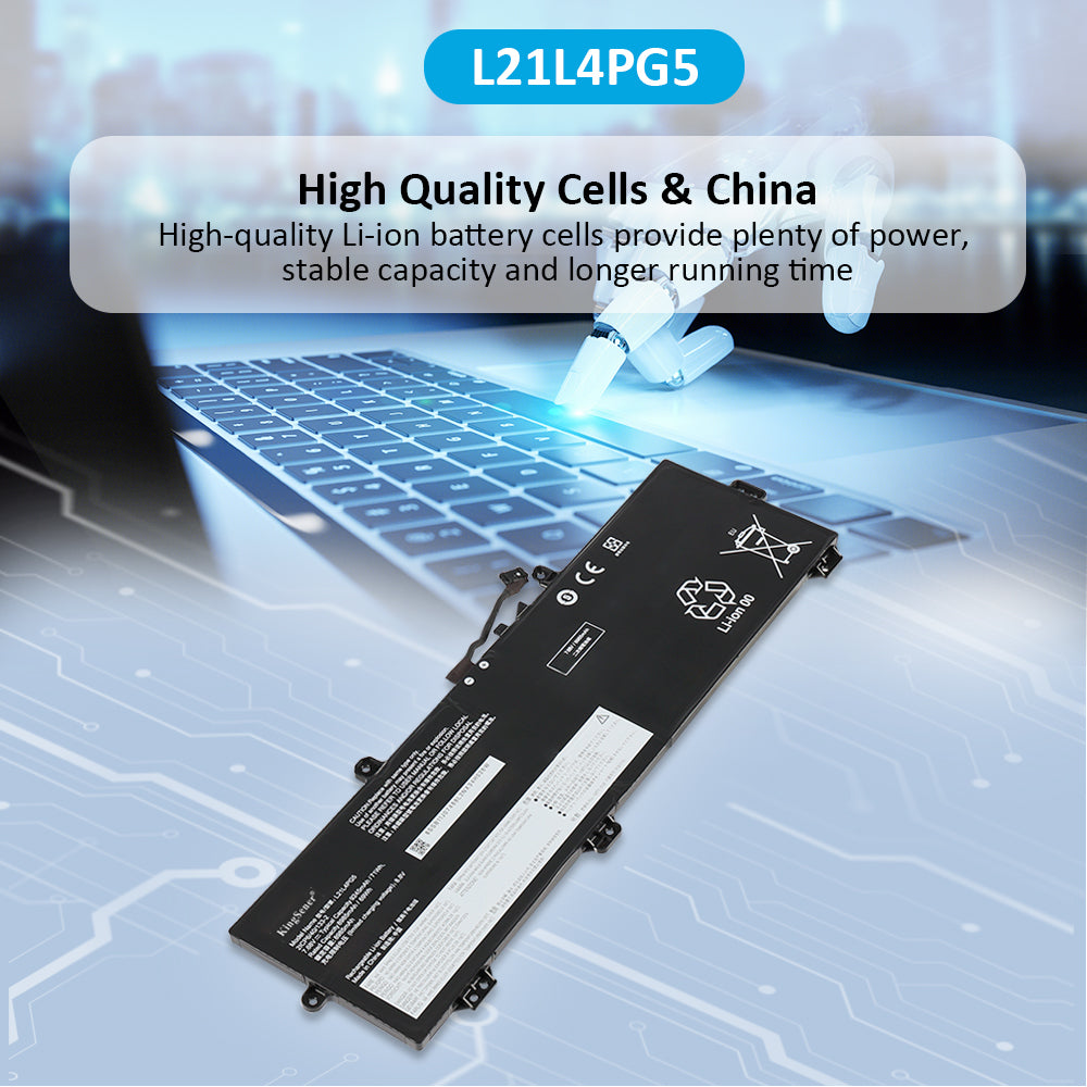 KingSener L21L4PG5 Laptop-Akku für Lenovo IdeaPad Gaming Chromebook 16 IdeaPad IP 5 Chrom 16IAU7 L21M4PG5 2ICP6/40/133-2 5B11J07490