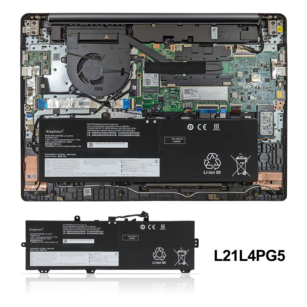 KingSener L21L4PG5 Laptop-Akku für Lenovo IdeaPad Gaming Chromebook 16 IdeaPad IP 5 Chrom 16IAU7 L21M4PG5 2ICP6/40/133-2 5B11J07490