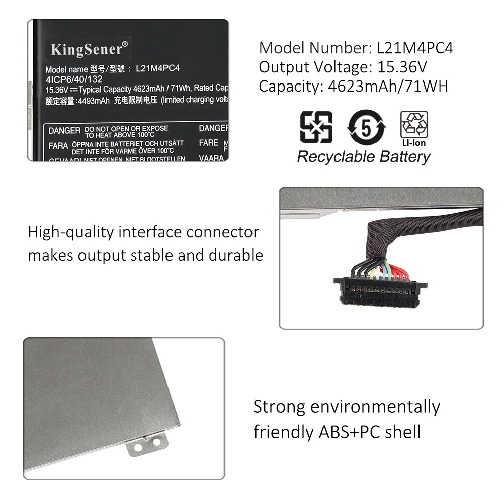 KingSener L21M4PC4 L21L4PC1 Laptop-Batterie Für IdeaPad Gaming 3 16ARH7 16IAH7 16ARH7-82SC 16IAH7-82SA SB11F36368 5B11F36373 SB11F36374