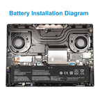 L22C4PC0 battery installation diagram inside Lenovo ThinkBook Legion laptop chassis