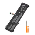 L22C4PC0 battery with two screwdrivers on white background