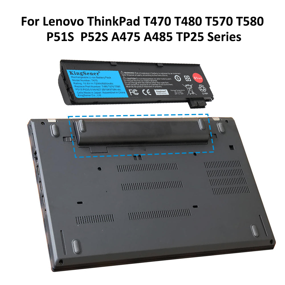 Lenovo ThinkPad T480 T570用 T470 61++ ノートパソコンバッテリー