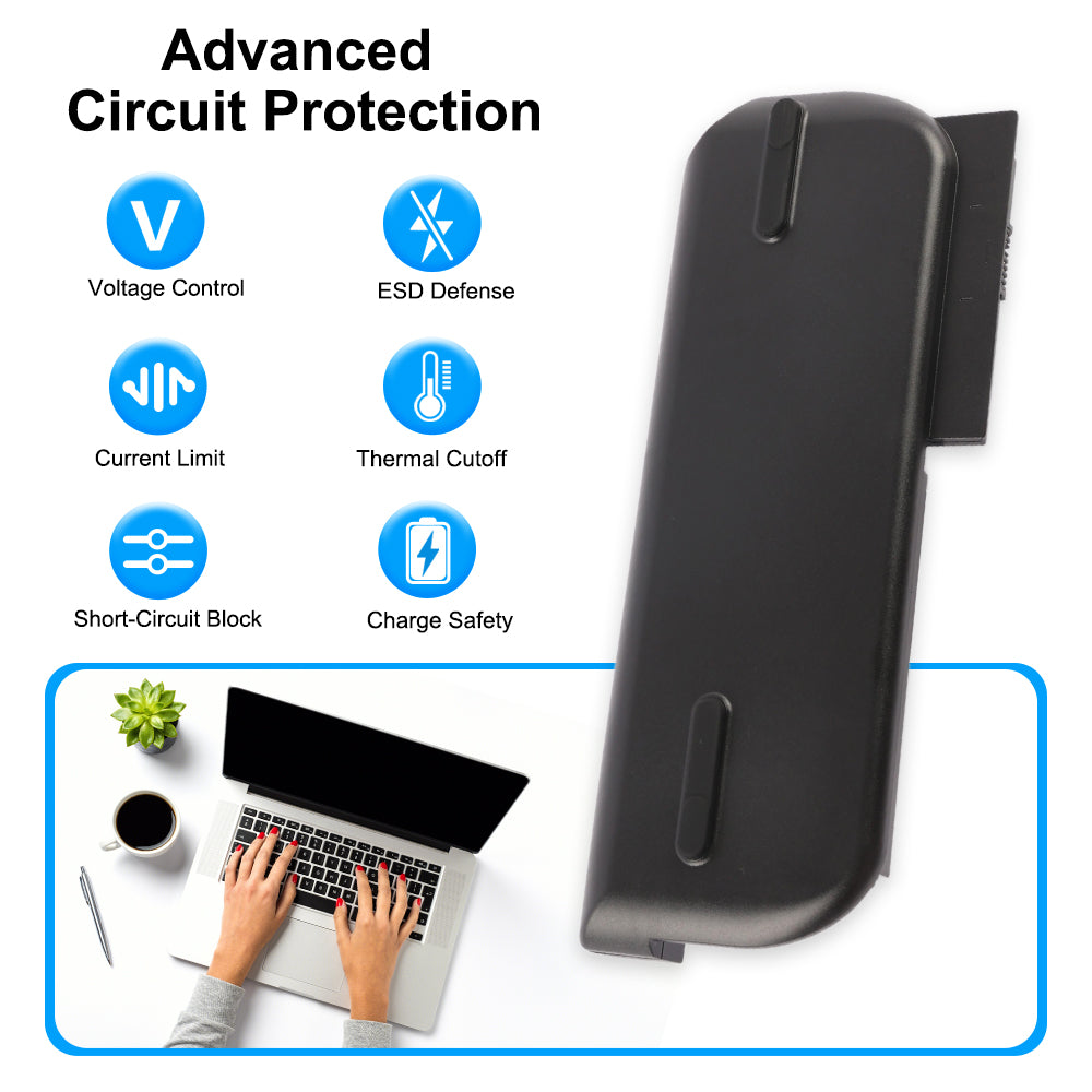 X220T battery advanced circuit protection, voltage control ESD defense current limit thermal cutoff short-circuit charge safety