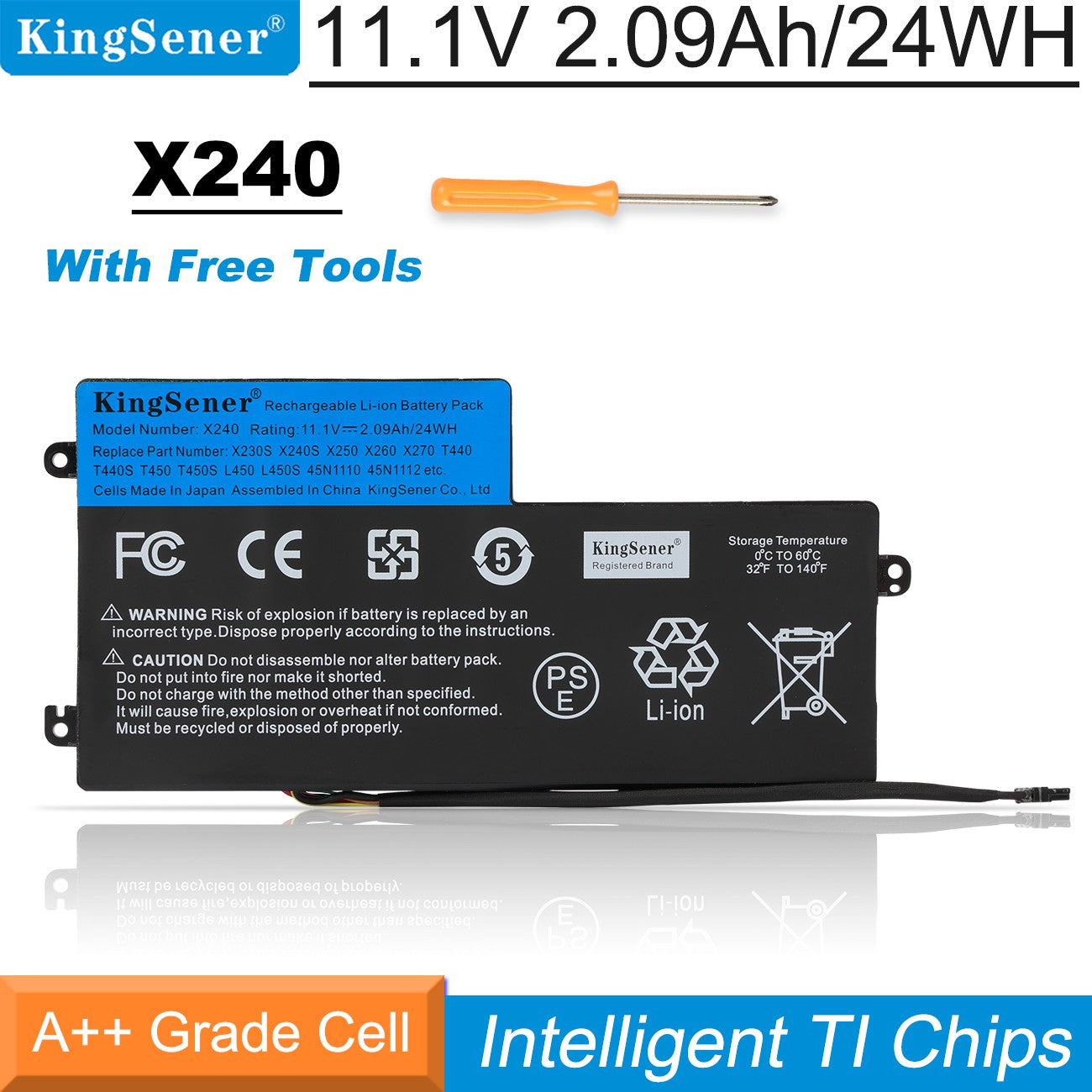 KingSener Laptop Akku X240 - 72WH Für Lenovo Thinkpad Serie