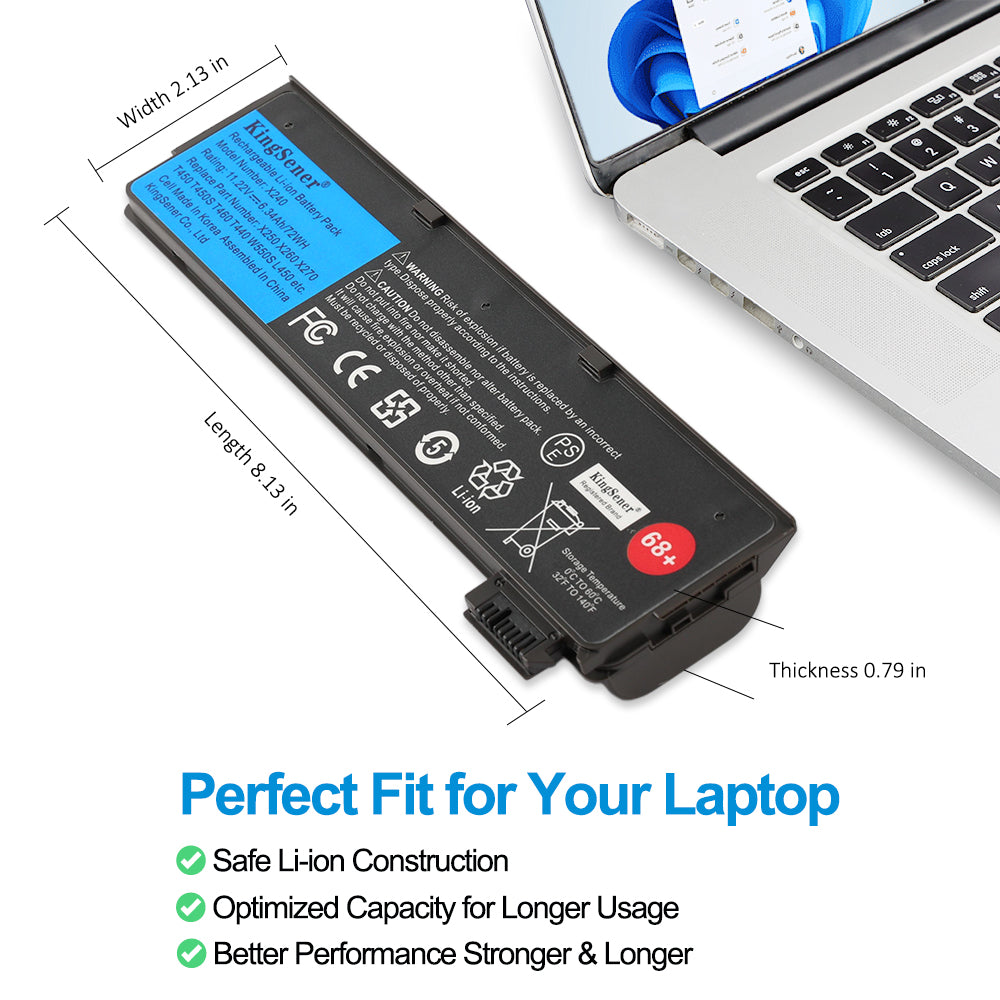 Lenovo ThinkPad X240 X250 X260 X270用 X240 バッテリー 72WH