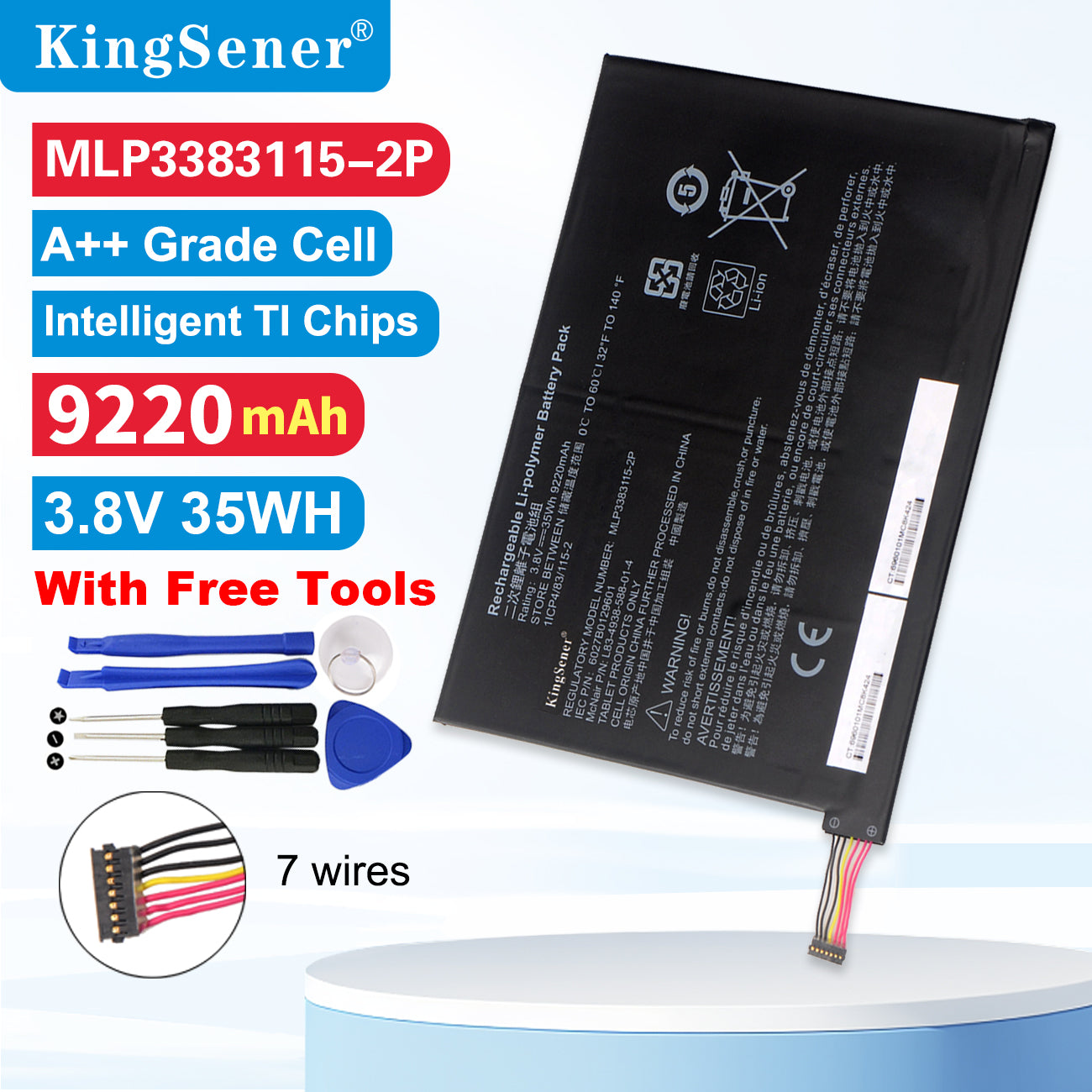 KingSener MLP3383115-2P 9220mAh Laptop battery For HP Pavilion