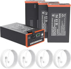 MMA-EM8 rechargeable trail camera battery with USB-C charging cables, 5000mAh replacement for Moultrie Edge series cameras