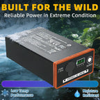 MMA-EM8 hunting camera battery built for extreme weather, snow and moisture resistant design delivers reliable power in cold wet conditions