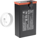 MMA-EM8 rechargeable trail camera battery with USB-C charging cables, 5000mAh replacement for Moultrie Edge series cameras
