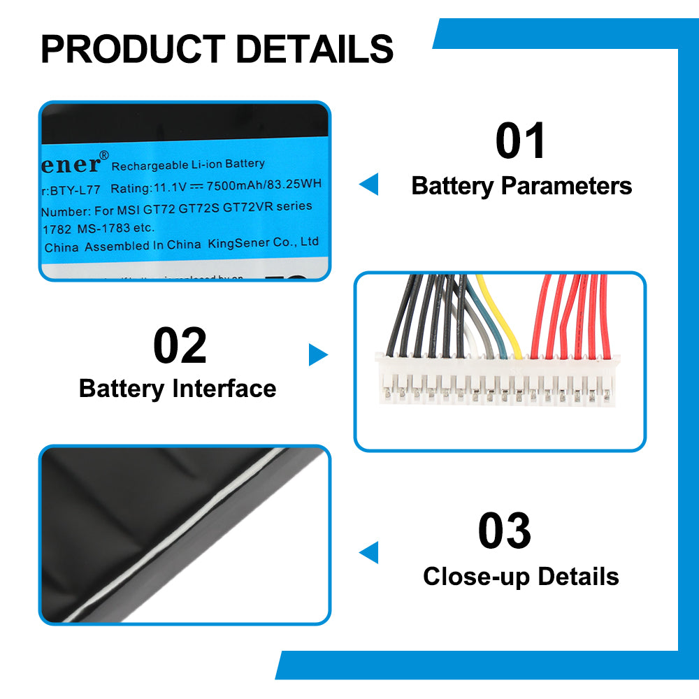 MSI-BTY-L77-11.1V-7.5Ah-Laptop-Battery