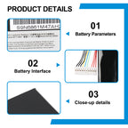 MSI BTY-M6F replacement Li-polymer laptop battery 11.4V 52.89Wh specs 11-pin interface with metal buckle