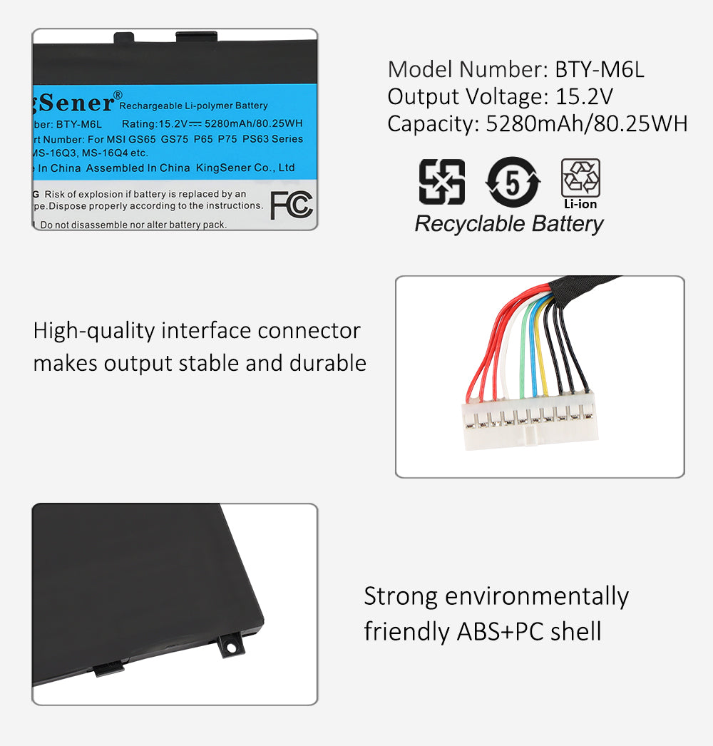 MSI-BTY-M6L-5280mAh