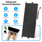 BTY-S3C battery with six-layer circuit protection including voltage control, ESD defense, thermal cutoff and short-circuit block
