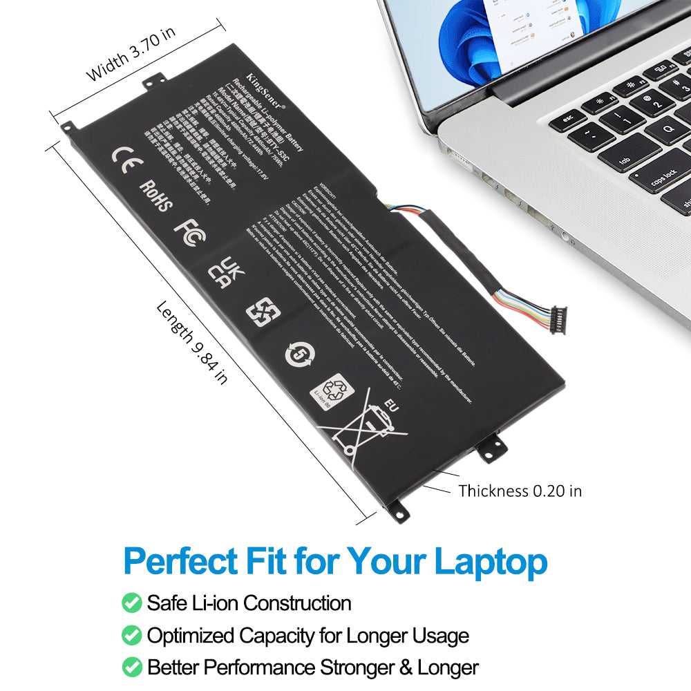 BTY-S3C replacement battery dimensions 9.84 x 3.70 x 0.20 inch, precision fit for MSI Prestige 13 AI Evo series chassis