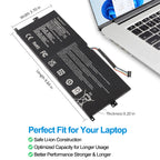 BTY-S3C replacement battery dimensions 9.84 x 3.70 x 0.20 inch, precision fit for MSI Prestige 13 AI Evo series chassis
