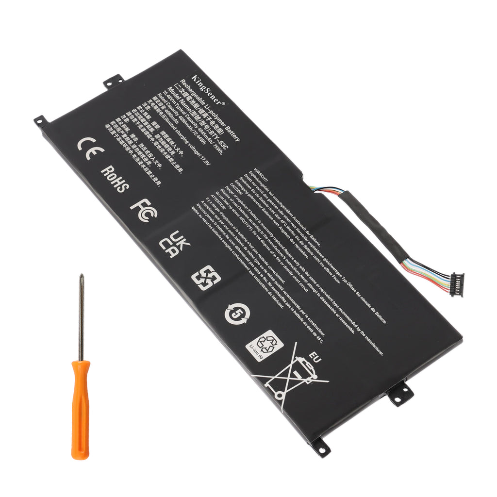 BTY-S3C 75Wh Li-ion battery comes with free screwdriver tool for easy DIY replacement in MSI Prestige 13 AI Evo