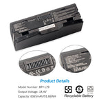 Kingsener BTY-L79 batterie pour MSI HTCVIVE vr one 7RE-231CN sac à dos portable batterie d'ordinateur portable 14.4V 6365mAh 91.66Wh