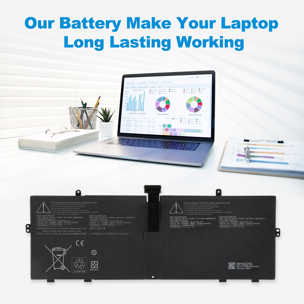 Microsoft-916TA135H-7.58V-5235mAh-Laptop-Battery