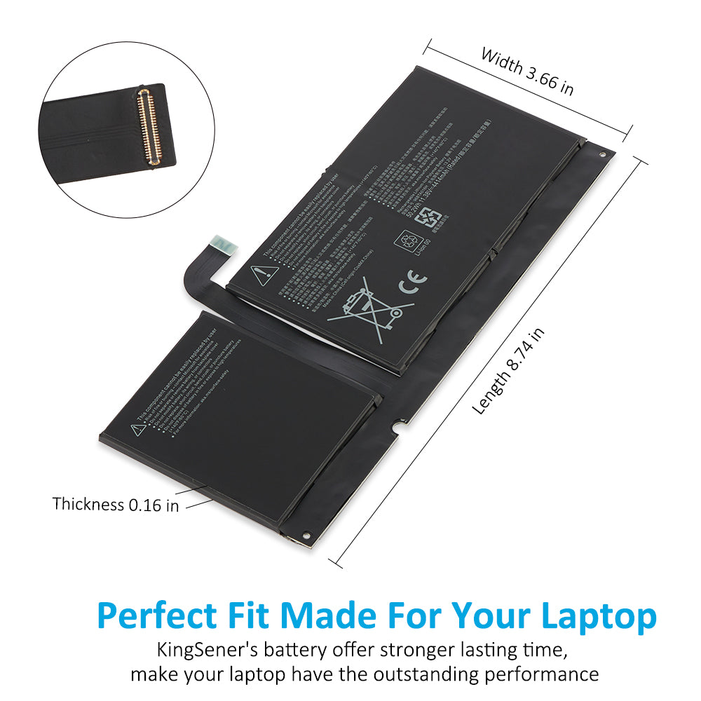 KingSener 96BTA016H Laptop Battery For Microsoft Surface Pro 8 1982 1983  96BTA015H DYNC01 50.2WH/4414mAh