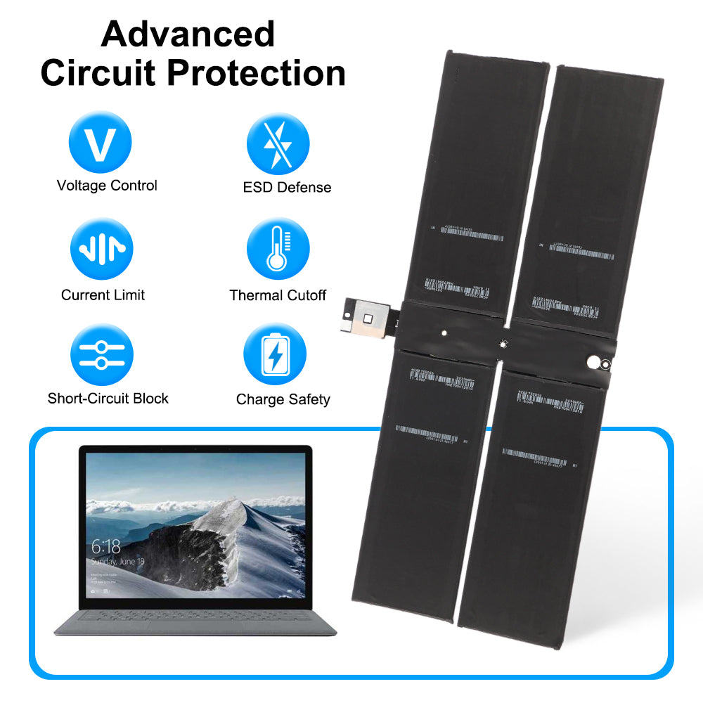 DYNK01 G3HTA036H laptop battery with 6-layer circuit protection for Microsoft Surface Laptop, safe operation