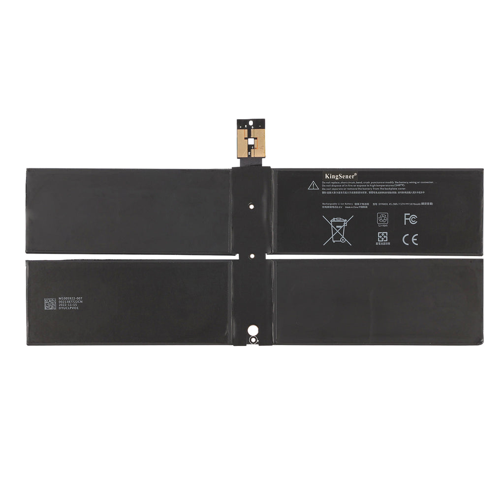 DYNK01 G3HTA036H replacement laptop battery 7.57V 45.2Wh 5970mAh Li-ion for Surface Laptop, white background