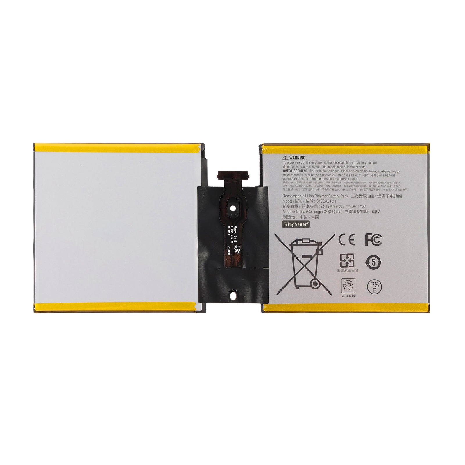Microsoft-G16QA043H-7.66V-26.12Wh-Tablet-Battery
