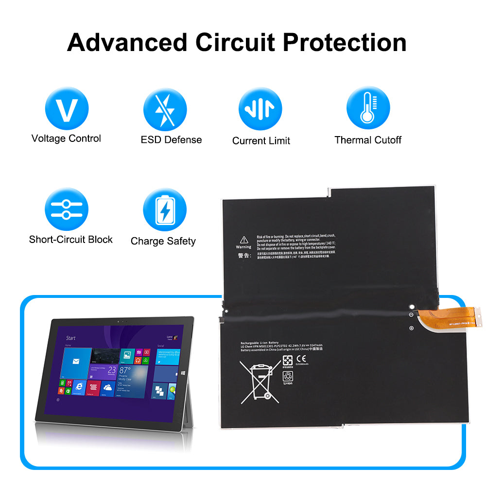 Microsoft-G3HTA005H-7.6V-42.2Wh-Tablet-Battery