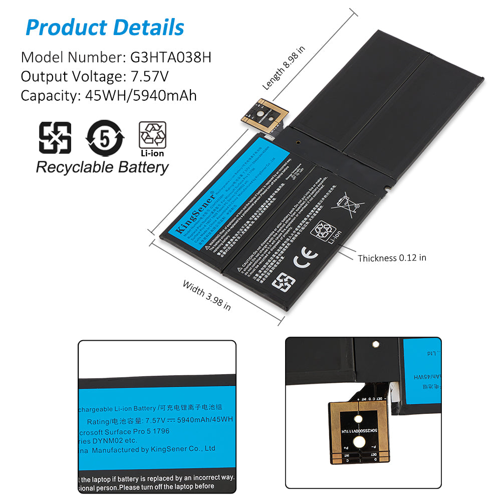 Microsoft-Surface-Pro-G3HTA038H-45WH-Laptop-Battery