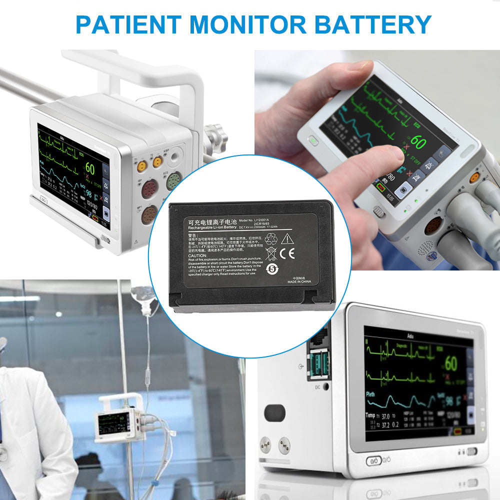 Mindray-LI12I001A-7.4V-17.02WH-Patient-Monitor-Battery