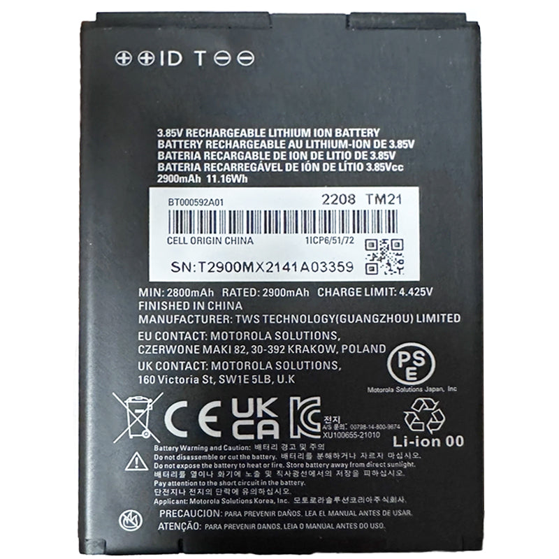Motorola-BT000592A01-3.85V-2900mAh-Radio-Battery