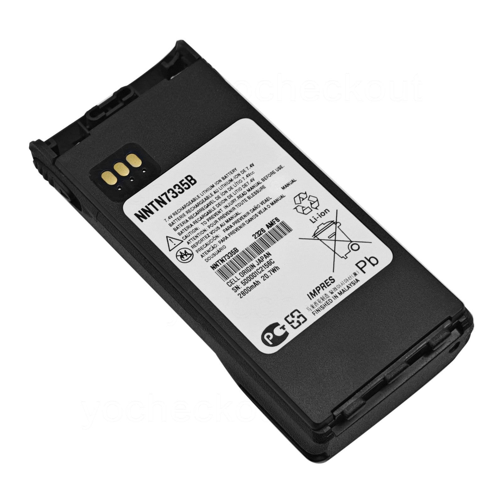 NNTN7335B Replacement Battery For Motorola XTS1500 XTS2500 Radios NNTN7554