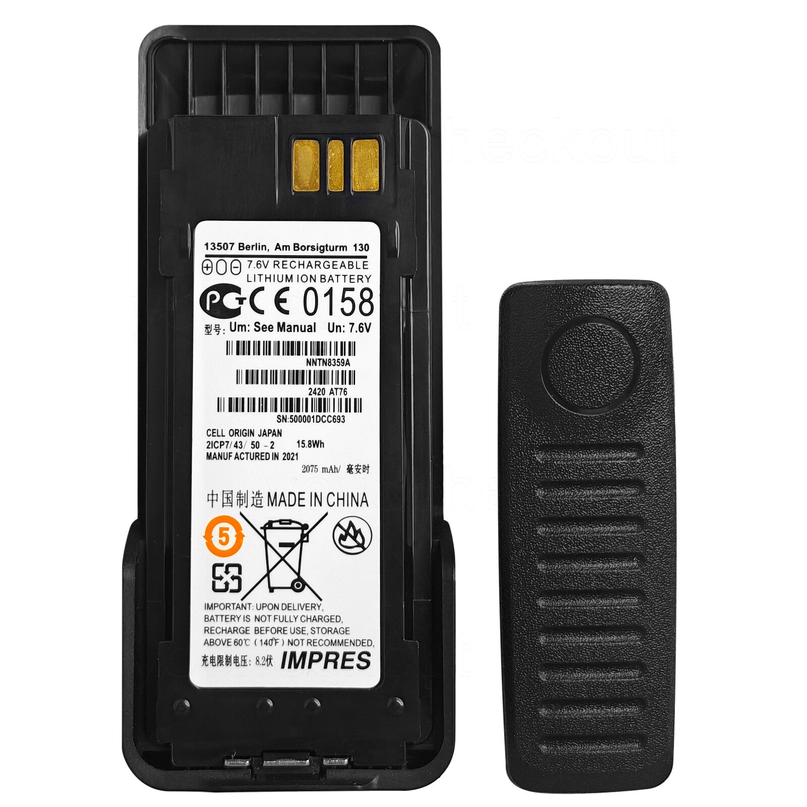 NNTN8359A Replacement Battery For Motorola DP4000ex DP4401ex DP4801ex NNTN8359C ATEX Impres