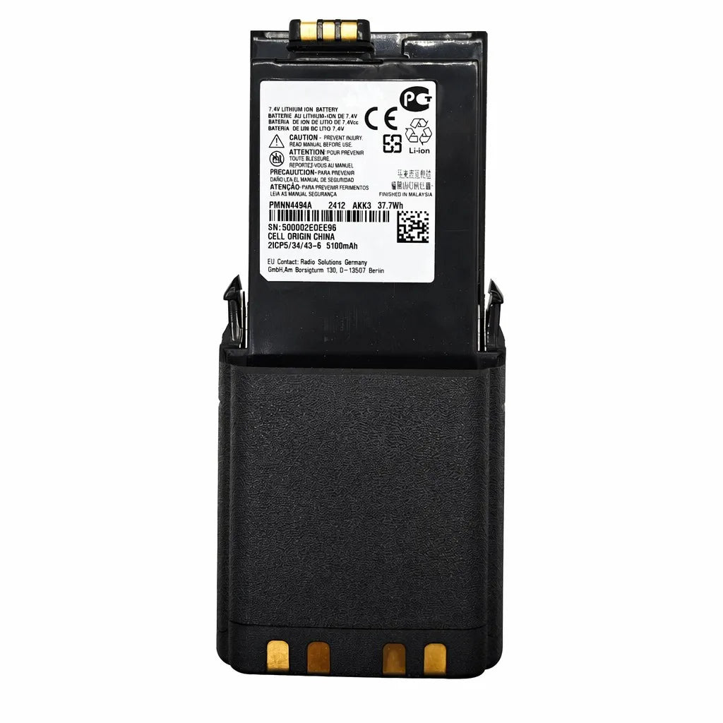 PMNN4494A Replacement Battery for Motorola 2-Way Radio 7.4V 5100mAh
