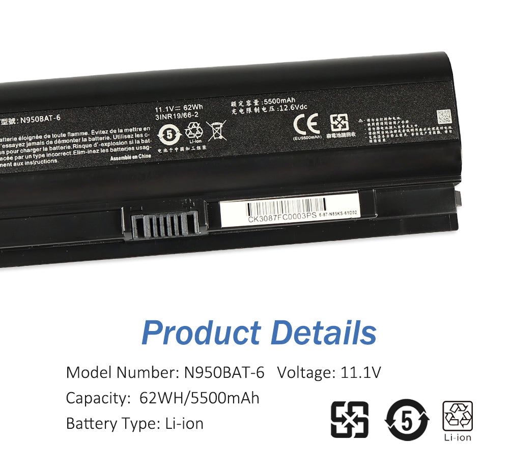 N950BAT-6-11.1V-62WH-Laptop-Battery-LUSONBAY