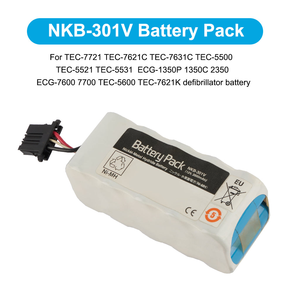 NKB-301V 日本光電 バッテリー - 心電計除細動器 12V 2800mAh ニッケル