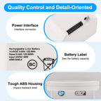 BAT5500P-1 interface connector, label and ABS housing detail for Nihon Kohden NKV-550 ventilator battery