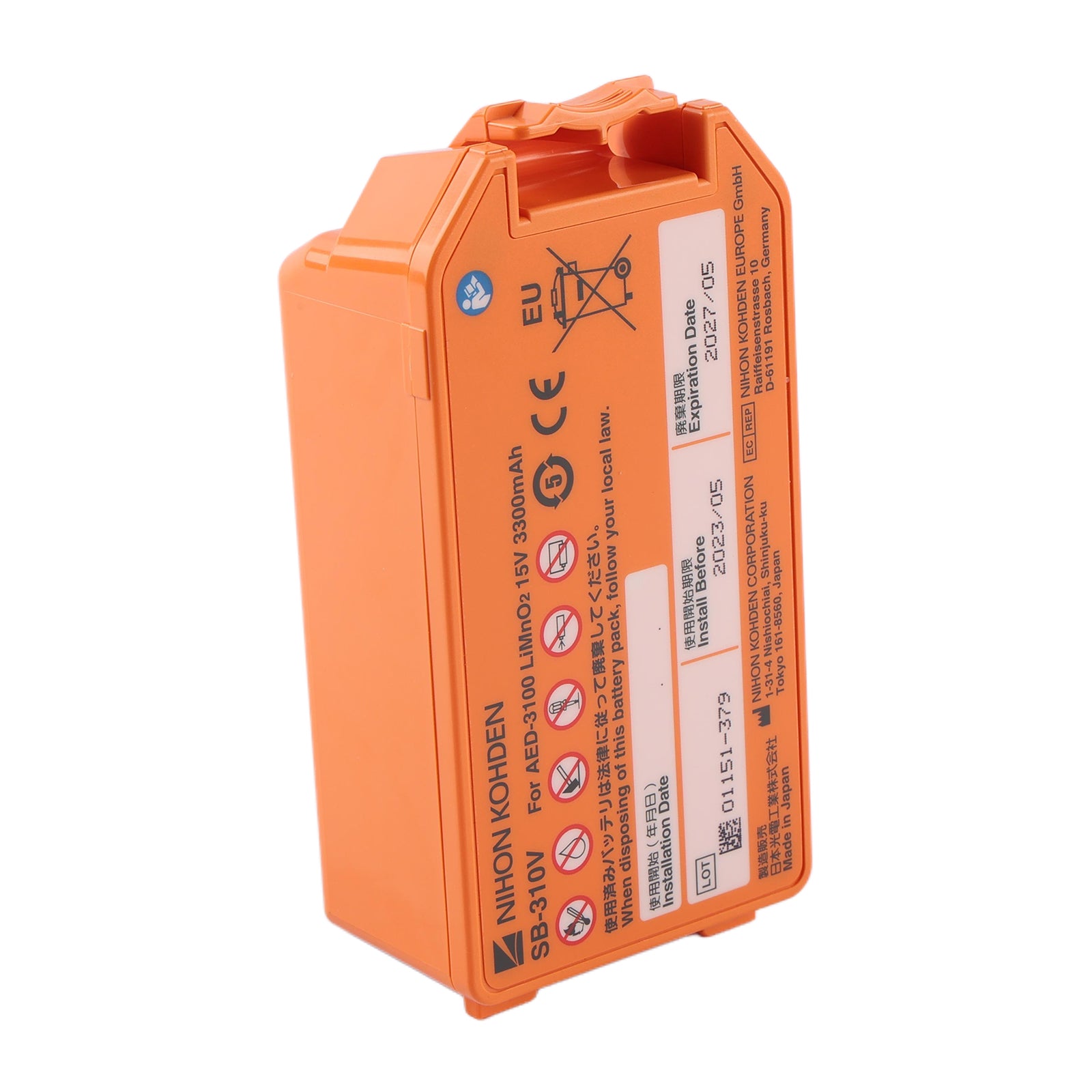 SB-310V Battery for Nihon Kohden Cardiolife AED-2150 Defibrillator