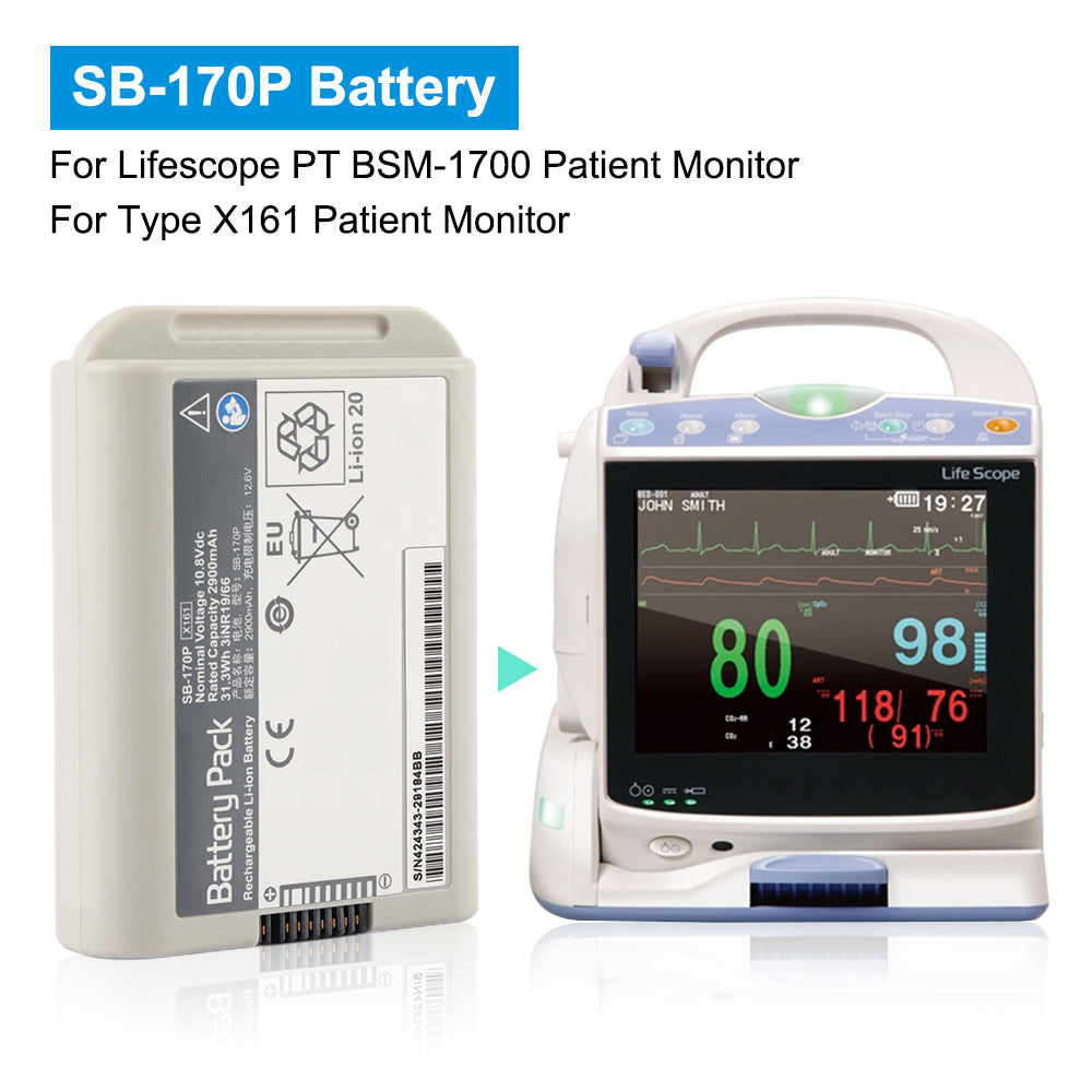 Nihon-SB-170P-10.8V-2900mAh-Medical-Battery