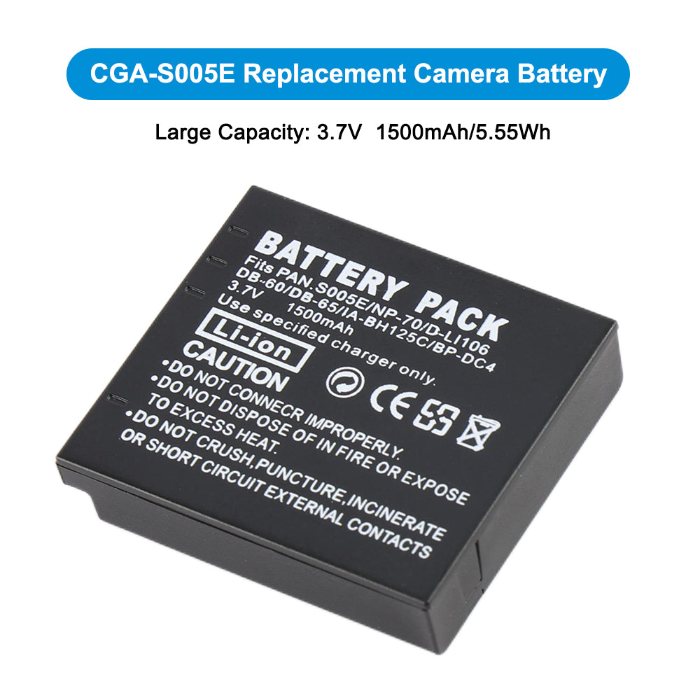 Panasonic-S005E-3.7V-5.55Wh-Camera-Battery