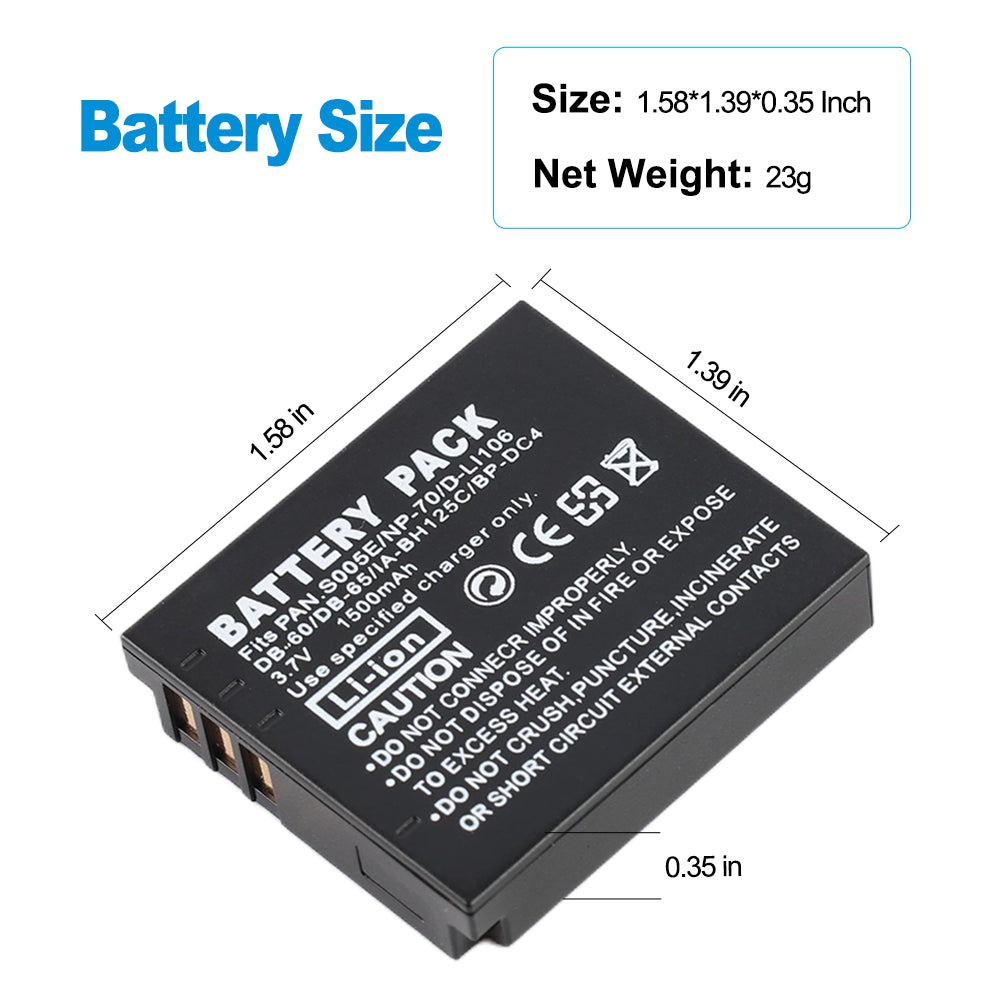 Panasonic-S005E-3.7V-5.55Wh-Camera-Battery